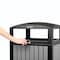 Alpine Industries 40 gal Rectangular Outdoor Can, Grey, Steel + Plastic wood, 21.26 in ALP471-40-WD-GRY - alternate 8